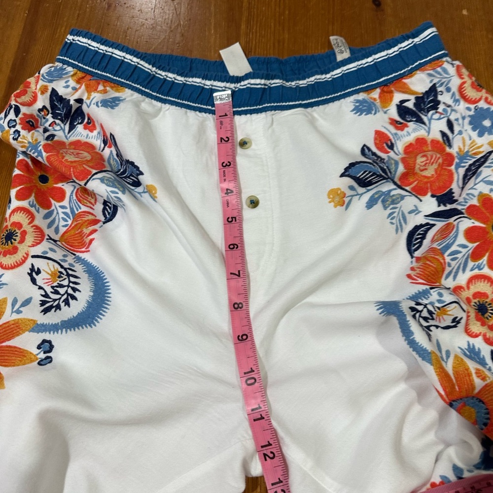 Anthropologie Floral White and Blue Pajama Set - Picture 9 of 12